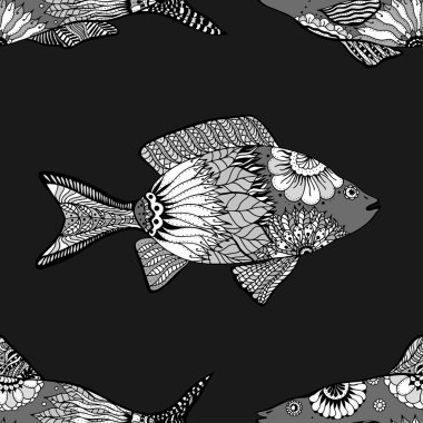 Dikişsiz desen balık