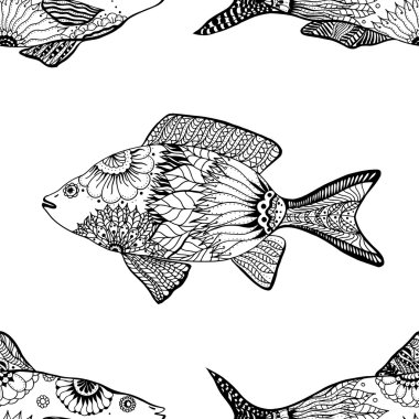 Dikişsiz desen balık