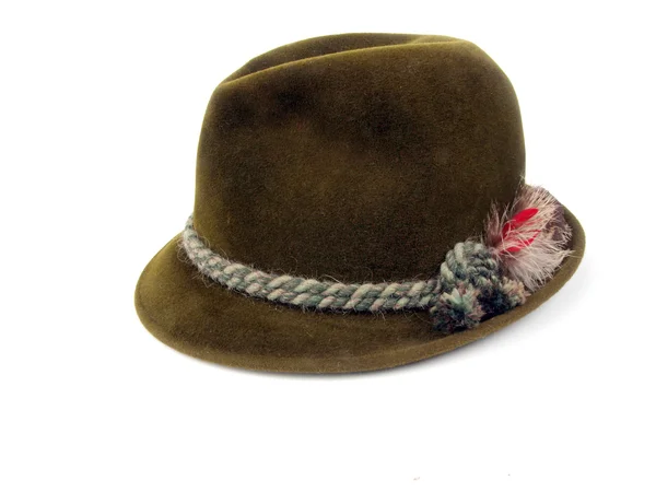 Vintage hat - olive felt1 — Stock Photo, Image