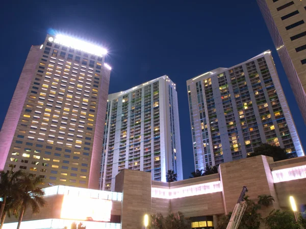 Miami downtown night scene — Stock Photo, Image