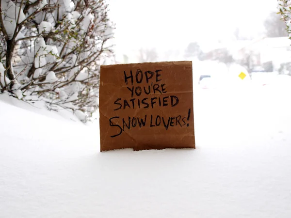 Blizzard Attention Snowlovers — Stock Photo, Image