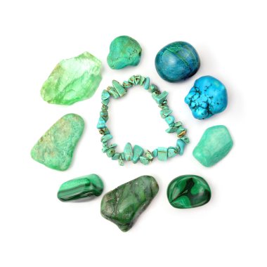 Turquoise Bracelet And Semi-precious Gemstones clipart