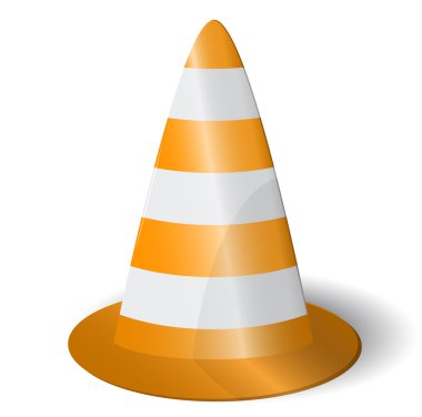 vektör yol koni simgesi