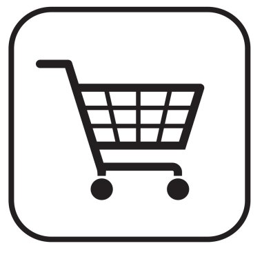  basit bir alışveriş sepeti işareti 