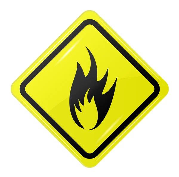 Square sign of fire — Stock Vector