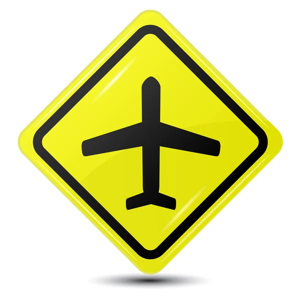 Modern plane sign, vector icon. — Stock Vector