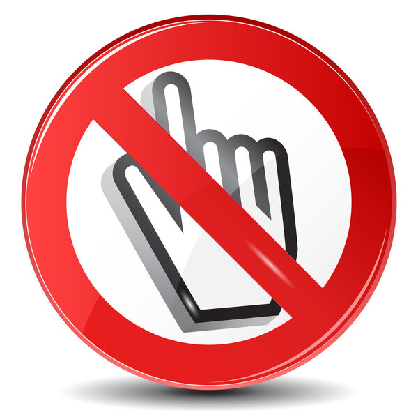 Web surfing forbidden, vector sign