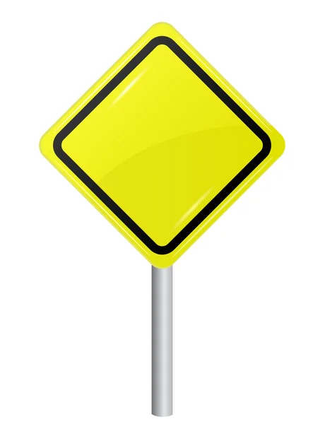 Blank Yellow Sign isolated on white background — Stock Vector