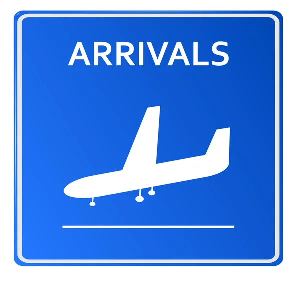 Blue Airport Icon, Arrivals.. Векторная иллюстрация — стоковый вектор