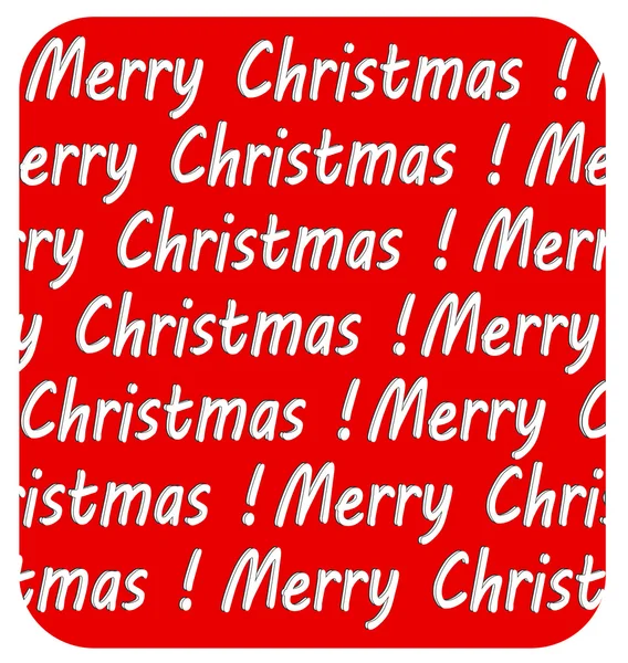 Letras Feliz Navidad inscripción, sobre fondo rojo, vector — Vector de stock