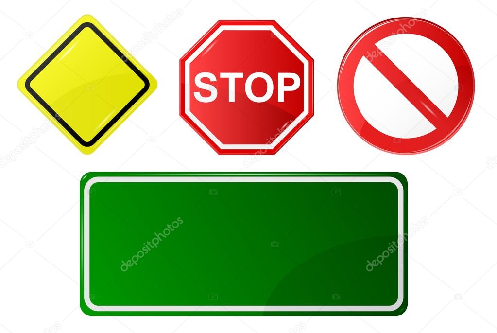 basic set of road signs