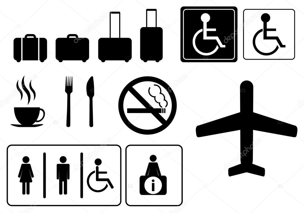 Travel icons,  vector eps 10