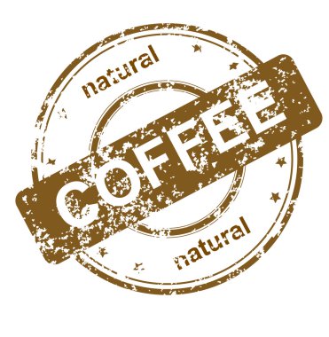 damga metni doğal kahve, eps10 ile