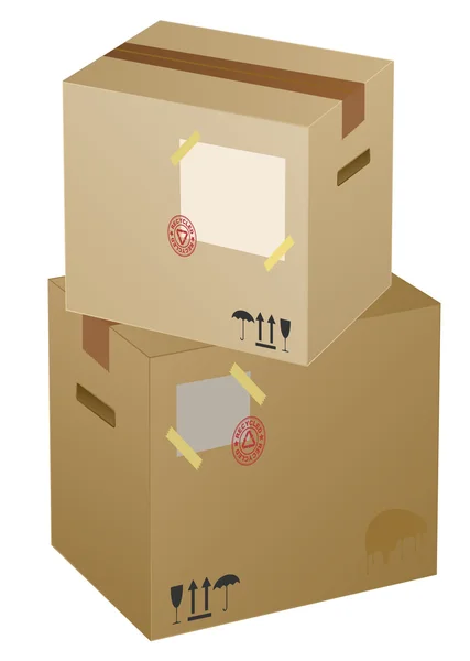 Векторні картонні коробки, eps10 — стоковий вектор