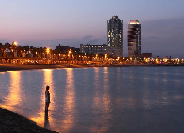 BARCELONA, SPAIN- 15/07/2014, Somorrostro Beach — Stock Photo, Image