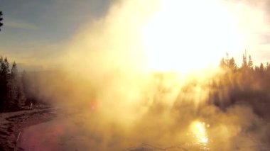 Buhar jeotermal bahar yükselir