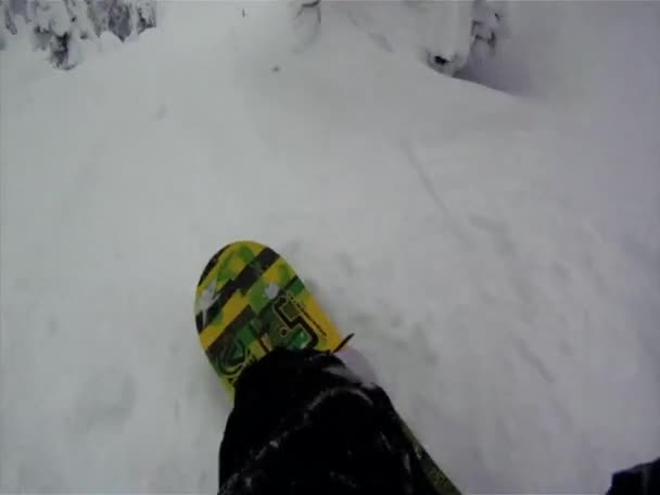 Snowboarder Vista in prima persona — Video Stock