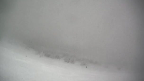 blizzard piste de ski 