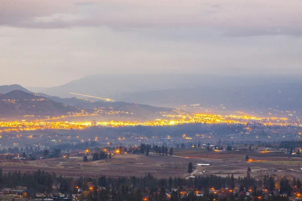 Overlooking Kelowna Scenic Mountaintop View Stock Picture