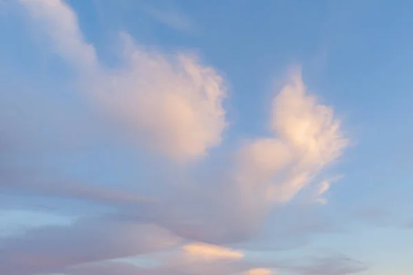 Pink Sunset Clouds Blue Sky Weather Background — Stock Photo, Image