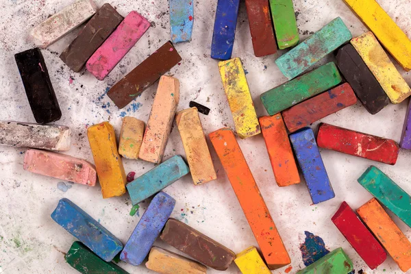 Used pastels sticks — Stock Photo, Image