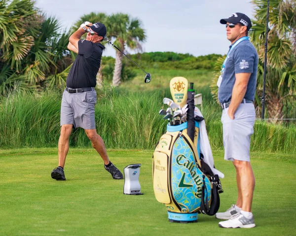 Kiawah Island Usa 2021 Phil Michelson 2021 Pga 챔피언십에 준비를 로열티 프리 스톡 사진