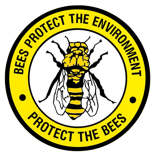 Sign - Protect the bees Stock Picture