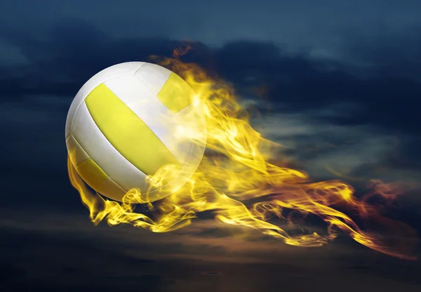 Flying fiery ball — Stock Photo, Image