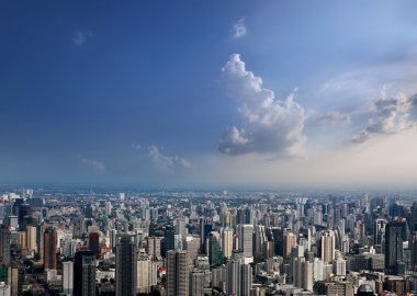 bangkok şehir havadan görünümü