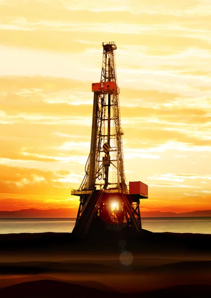 Производство газа и нефти — стоковое фото
