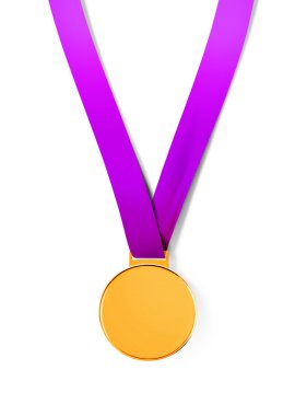 sport medal on white background clipart