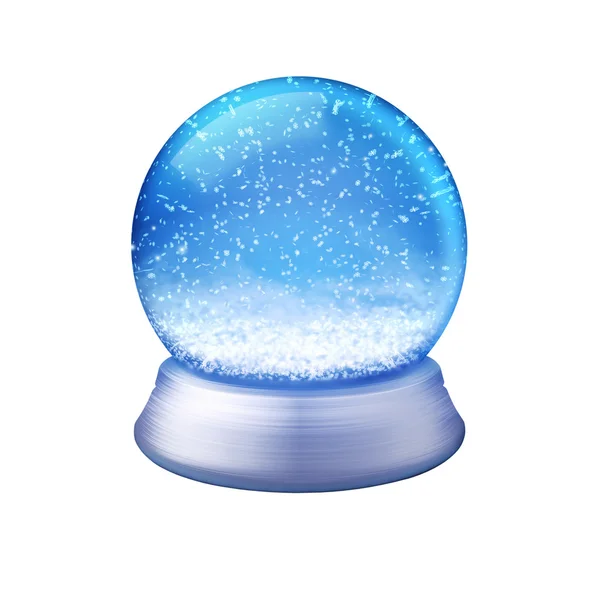 Sfera di neve blu — Foto Stock