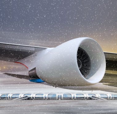 Uçakta sigara uçan hava türbini