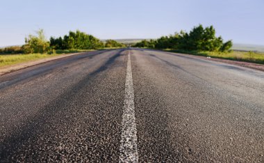 asfalt yol yaz gün