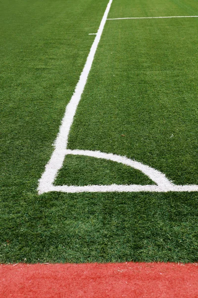 Futbol sahası köşesine — Stok fotoğraf