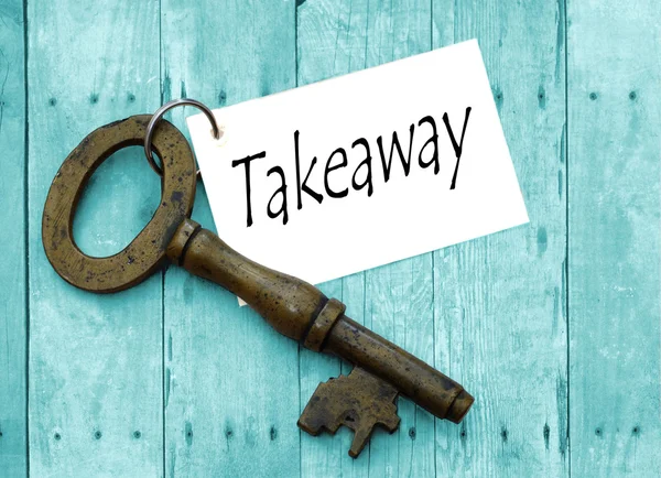 Conceito de Takeaway chave — Fotografia de Stock