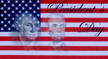 Kırmızı beyaz ve mavi görüntü için Başkan günü Şubat ayında Amerika Birleşik Devletleri