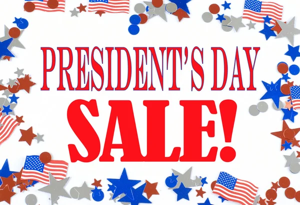 Kırmızı beyaz ve mavi görüntü için Başkan günü Şubat ayında Amerika Birleşik Devletleri