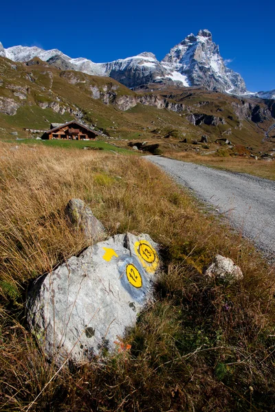 Διαδρομή για την Matterhorn (στο βουνό Cervino) — Φωτογραφία Αρχείου