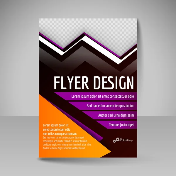 Cartaz A4 editável para design, apresentação, capa de revista. Autocarro — Vetor de Stock