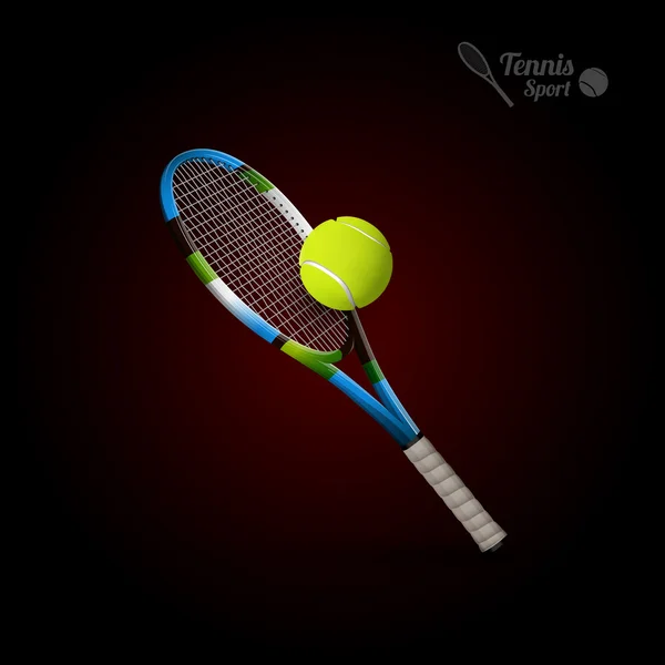 Vector de símbolos de tenis como elementos de diseño, pelotas de tenis, tenis r — Vector de stock