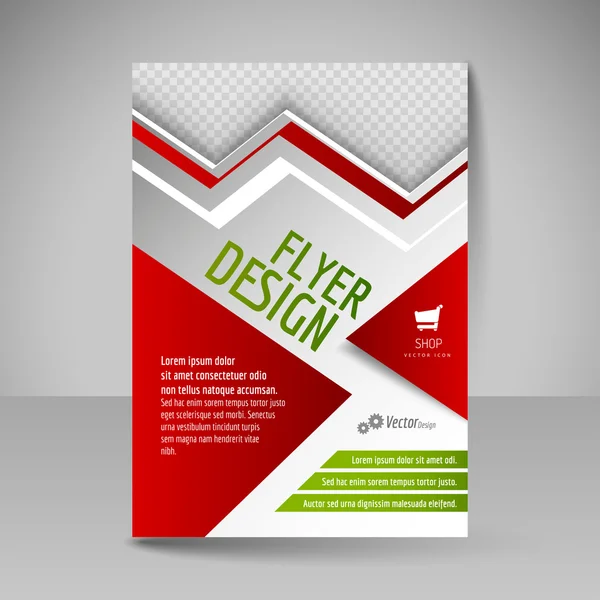 Editable vector template of flyer for business brochure, magazin — Stock Vector