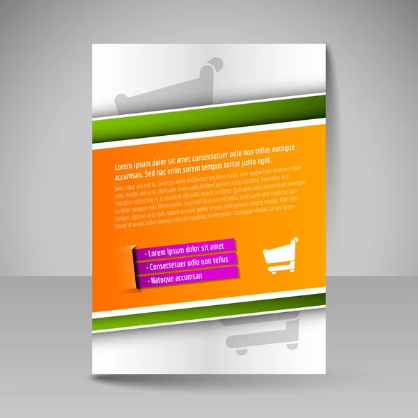 Шаблон флаера для бизнес-брошюр, презентаций, веб-сайта — стоковый вектор