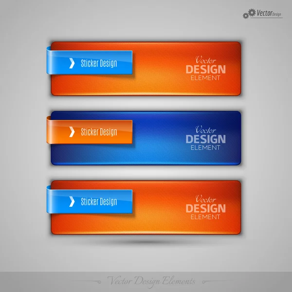 Vector business banners editable design elements for infographic — Stock Vector