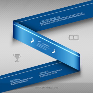 Modern iş şerit. Origami stil afiş. Vektör tasarım elem