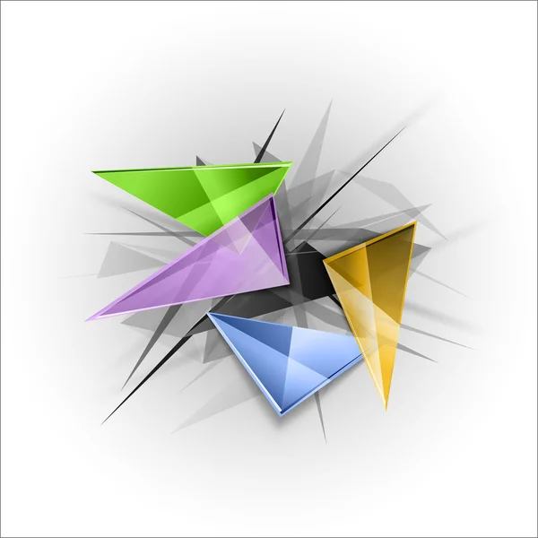 Scharfe Dreiecke auf dem abstrakten Hintergrund. Vektor-Businesstempo — Stockvektor