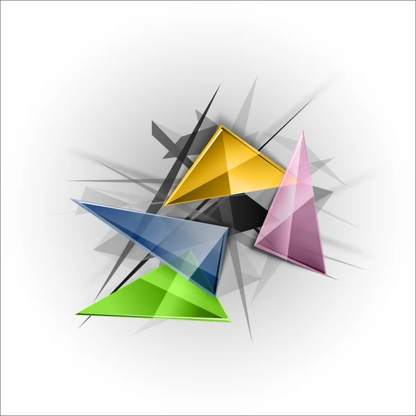 Triangles nets sur le fond abstrait. Vecteur busines temp — Image vectorielle