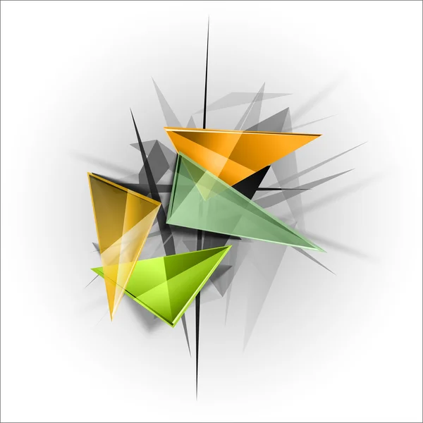 Skarpa trianglar på abstrakt bakgrund. Vector busines temp — Stock vektor