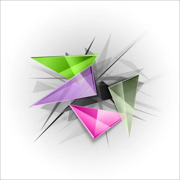 Scherpe driehoeken op de abstracte achtergrond. Vector busines temp — Stockvector