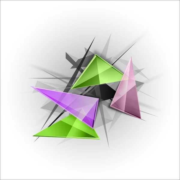 Triángulos nítidos en el fondo abstracto. Vector busines temp — Archivo Imágenes Vectoriales